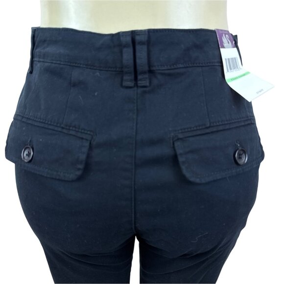 Gloria Vanderbilt Womens Black Tapered Leg Pants Size 8 - New - Picture 7 of 11